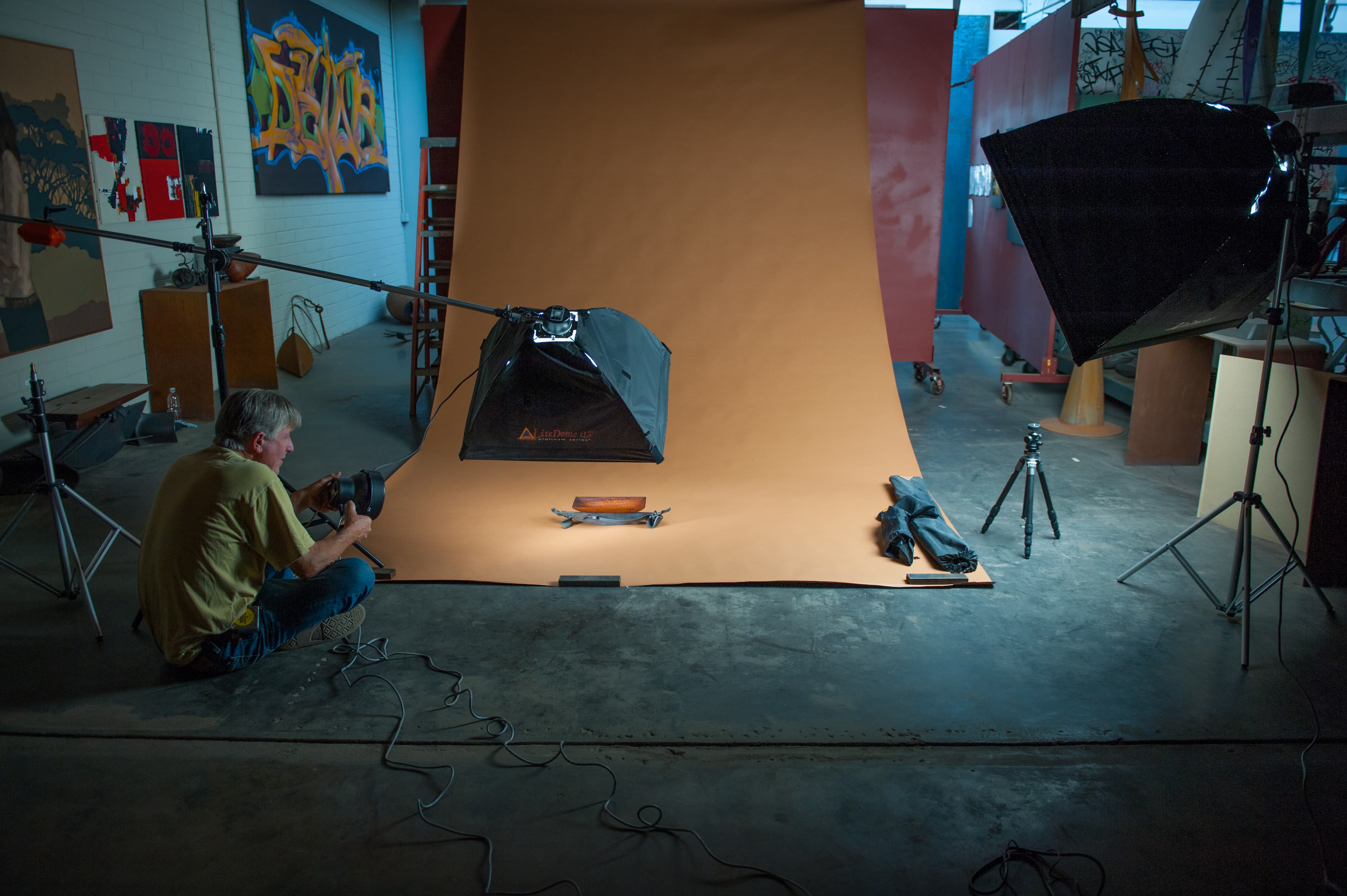 Michael Anderson in his studio